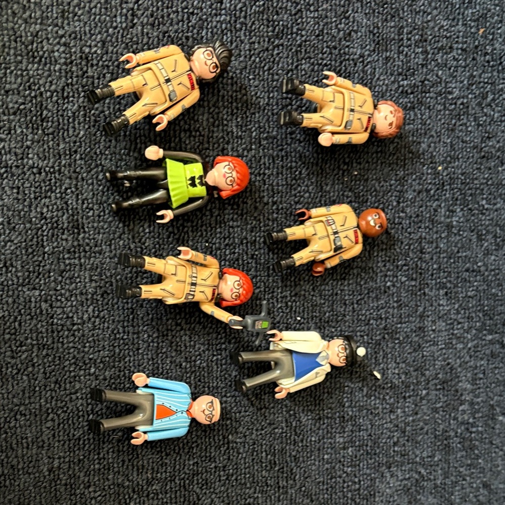 Ghostbusters Playmobil Action Figure Set - Tan, Green, Blue